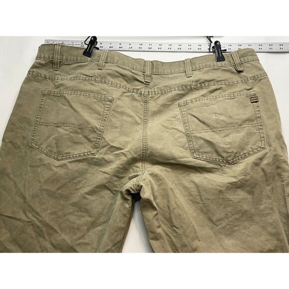 Eddie Bauer jeans mens 43 x 32 distressed straight brown work - Picture 4 of 16